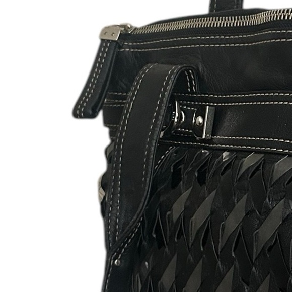 Rafe New York Y2K (Anthropologie) leather and plastic woven larger bag! Lux y2K - Picture 9 of 12